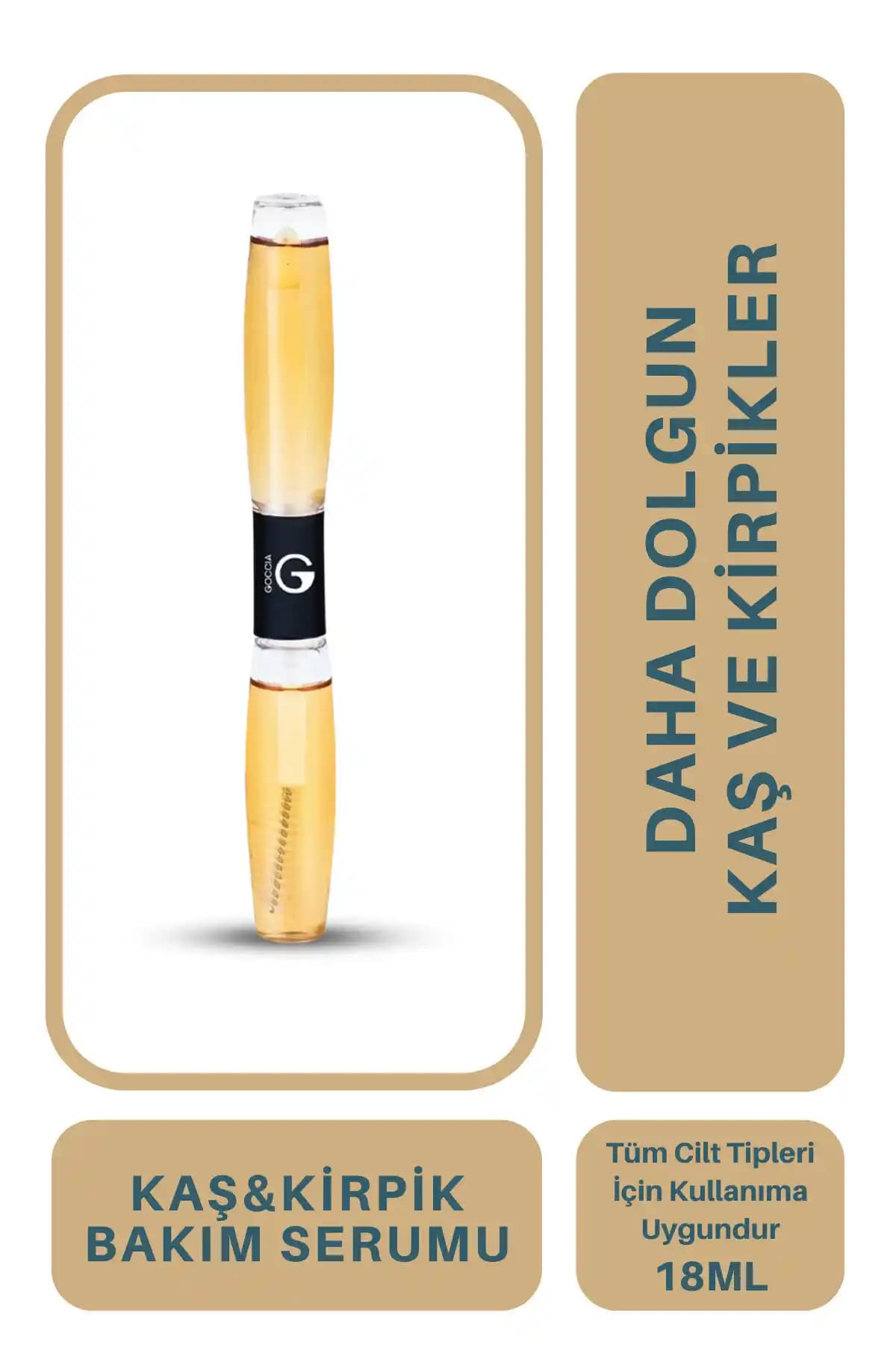 CNR Goccia Dolgunlaştırıcı Kaş ve Kirpik Serumu Doğal ve Güçlendirici Formülüyle