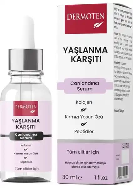 Dermoten Yaşlanma Karşıtı Canlandırıcı Serum: Etkili ve Güçlü Yaşlanma Karşıtı Cilt Bakımı