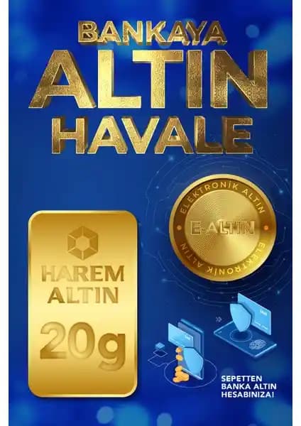 Harem Altın 20 Gram (19.90 Has) Saf Altın Yatırım ve Koleksiyon İçin Uygun Seçenek