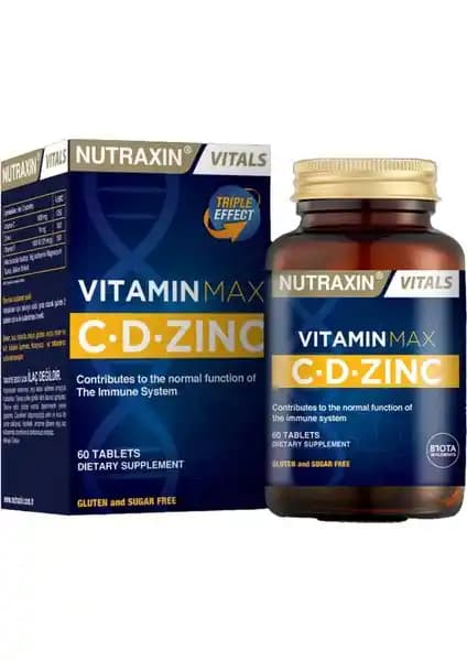 Nutraxin Vitamin Max C D Çinko: Bağışıklık Güçlendiren Sağlıklı Takviye Ürünü