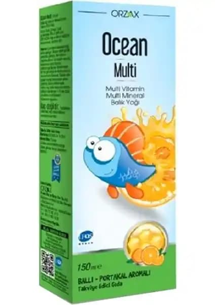 Orzax Ocean Multi Ballı Portakallı Şurup 150 ml Sağlıklı Takviye ve Bağışıklık Destekçisi