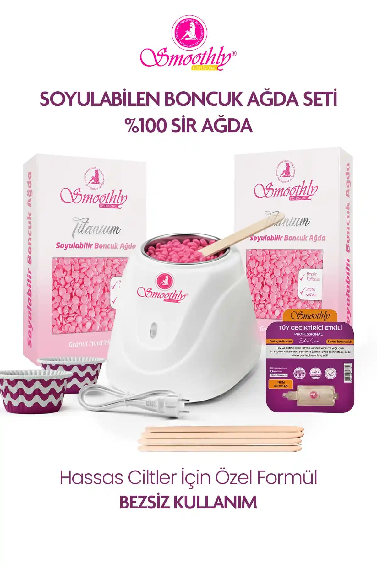 Smoothly 2 Adet 250gr Soyulabilen Boncuk Ağda Seti Türkiye Üretimi ve Kullanım Avantajları