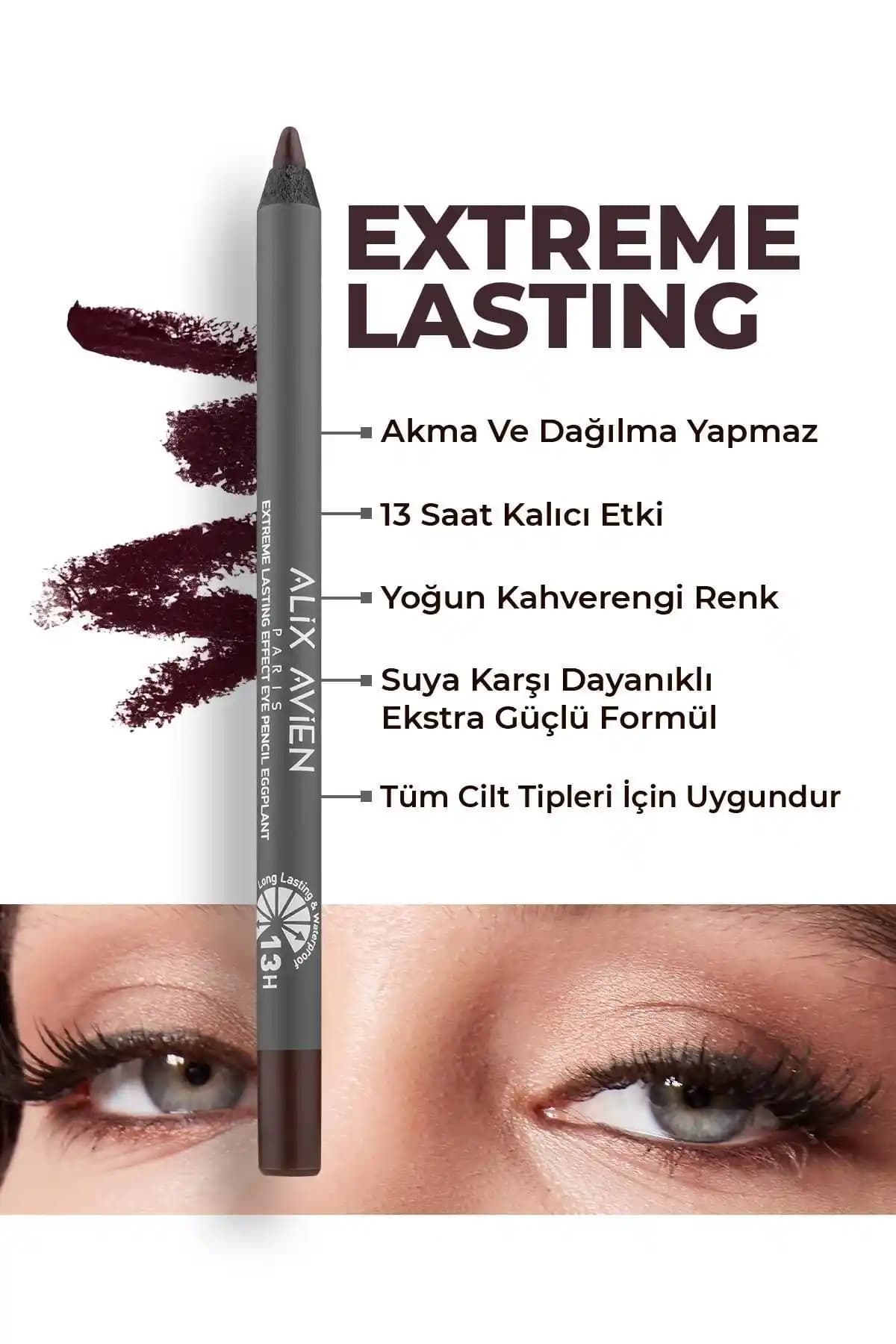 Alix Avien Extreme Eggplant Göz Kalemi: Uzun Süre Kalıcı ve Suya Dayanıklı Makyaj Ürünü