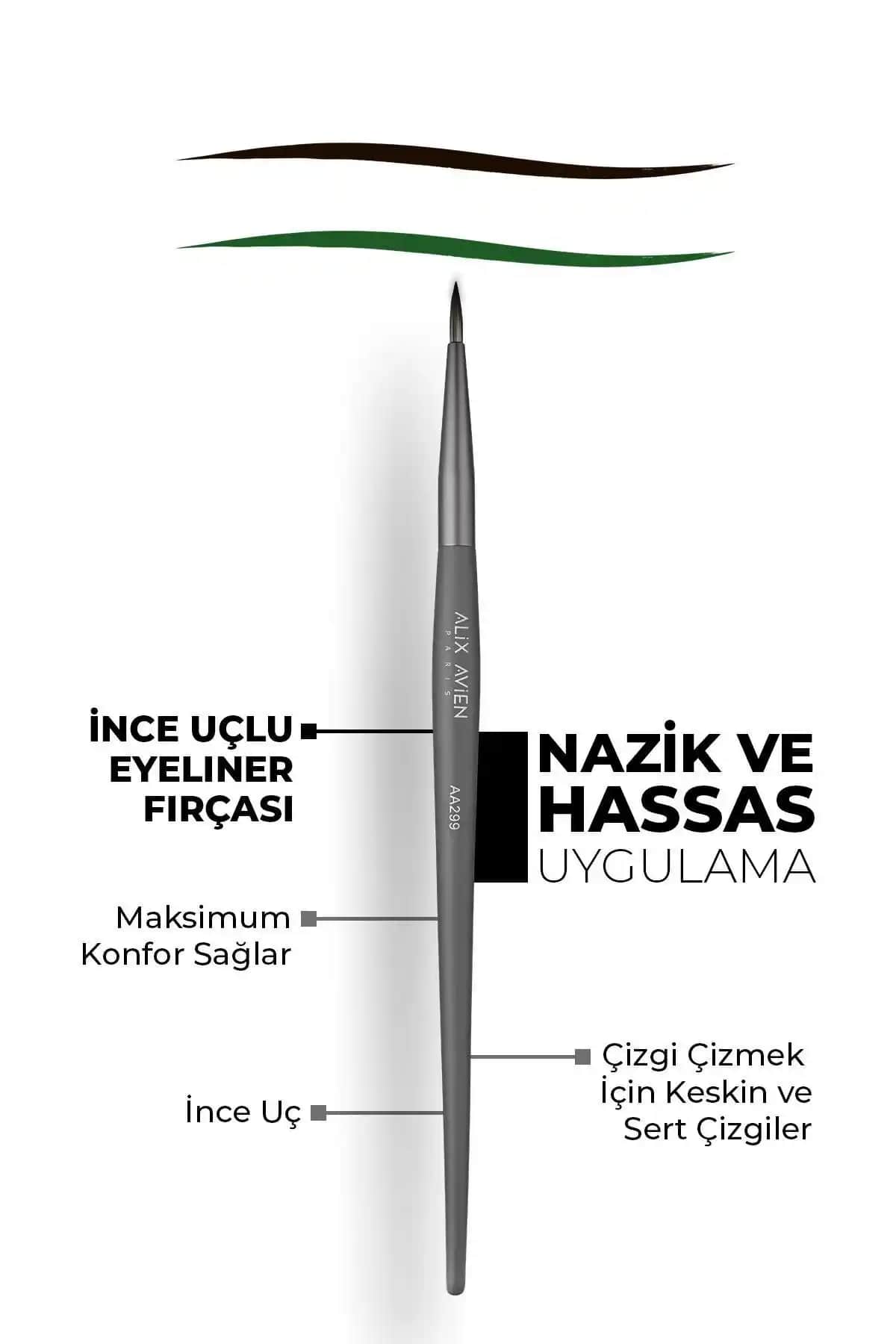 Alix Avien İnce Uçlu Eyeliner Fırçası ve Genel Markalar arcnx Fırçası Karşılaştırması