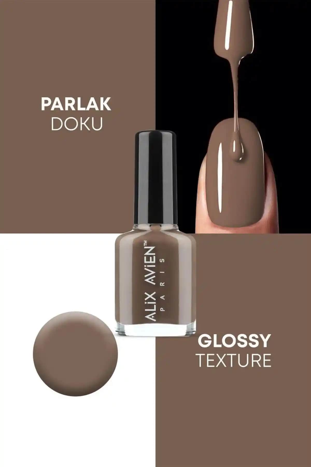 Alix Avien Kahverengi Oje 91: Uzun Süre Dayanıklı ve Estetik Uygulama İmkanı Sunar
