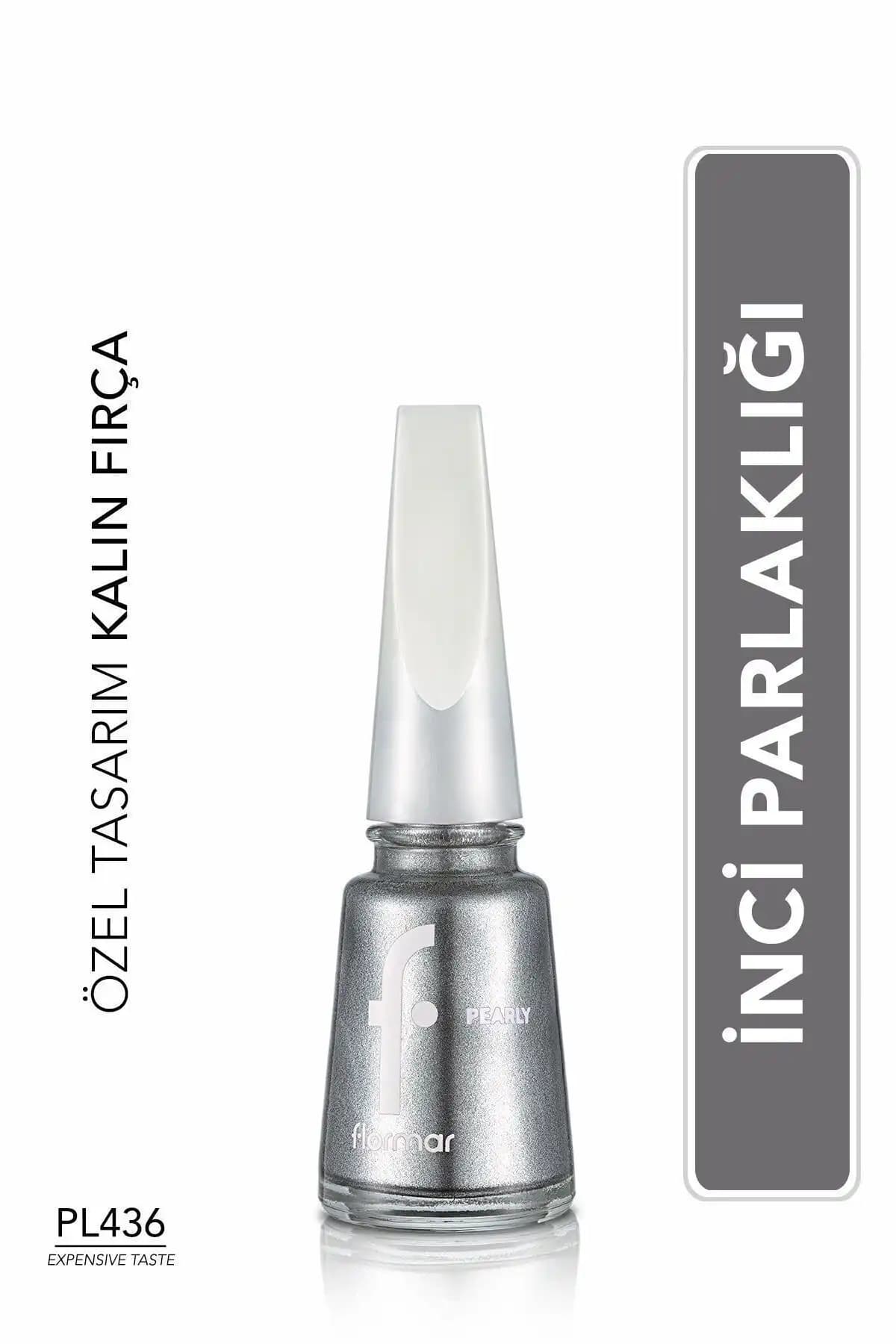 Alix Avien Metalik Gri ve Flormar Maxi Brush Pearly Pl436 Oje Karşılaştırması 2