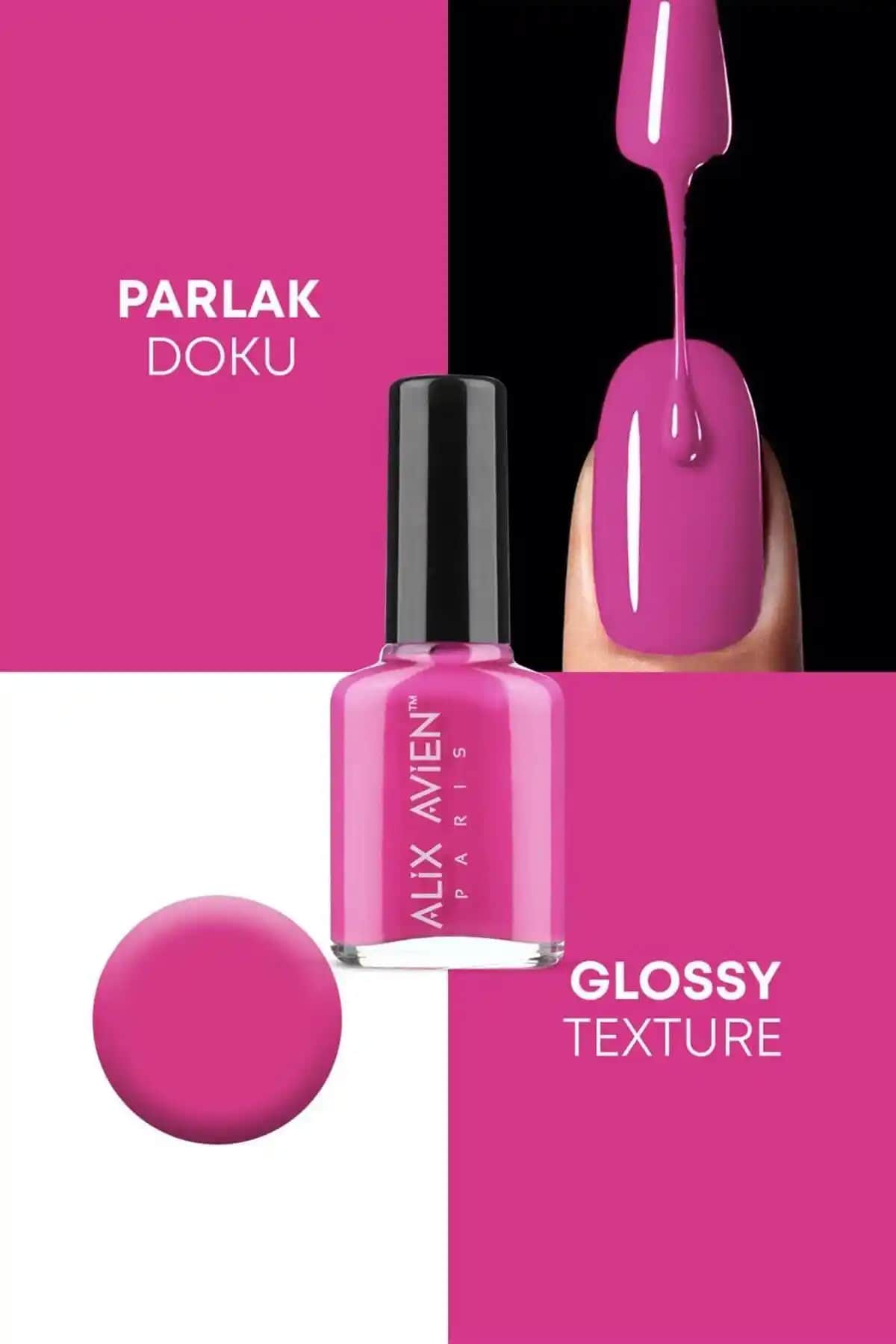 Alix Avien Şeker Pembe 61 Oje: Yüksek Pigmentli ve Uzun Süreli Dayanıklılık Sağlayan Renkli Oje