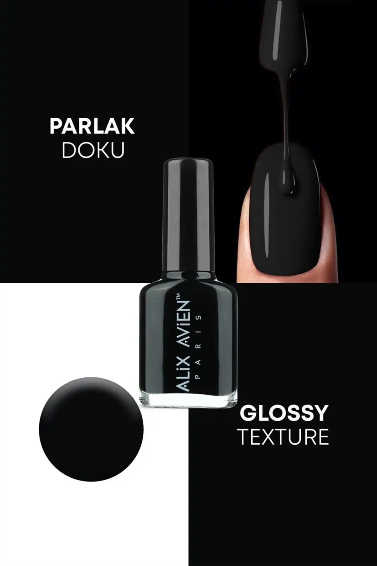 Alix Avien Siyah Oje ve Golden Rose City Color No 65 Karşılaştırması 1