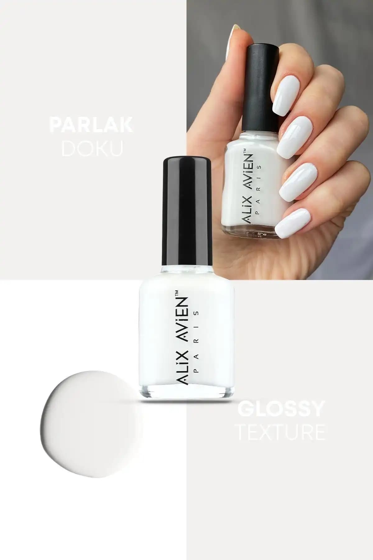 Alix Avien Süt Beyaz Oje ve Flormar Jelly Look Maple Truffle Karşılaştırması 1