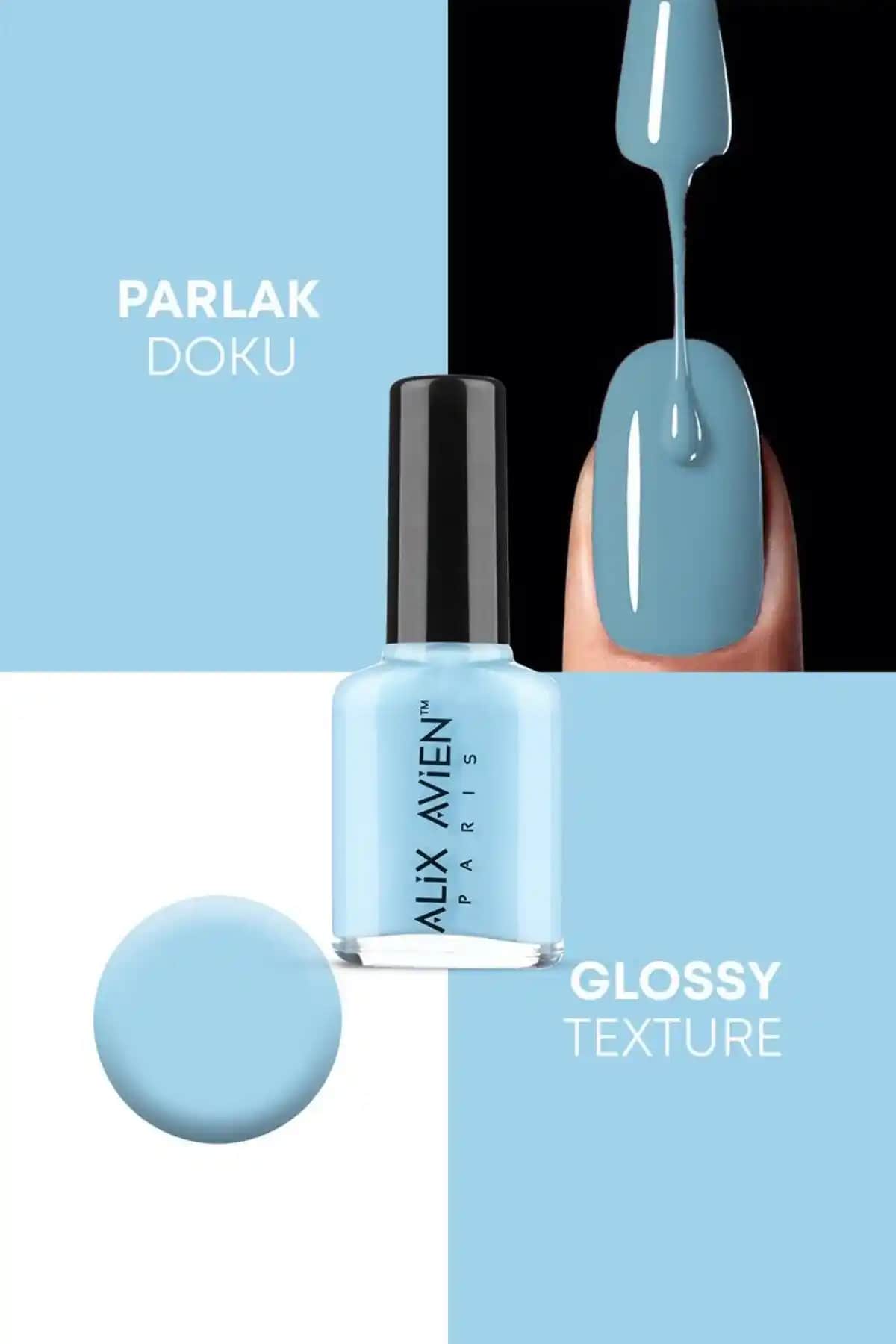 Alix Avien Toz Mavi Oje 66: Kalıcı ve Parlak Renkli Tırnak Cilası Ürünü Özellikleri