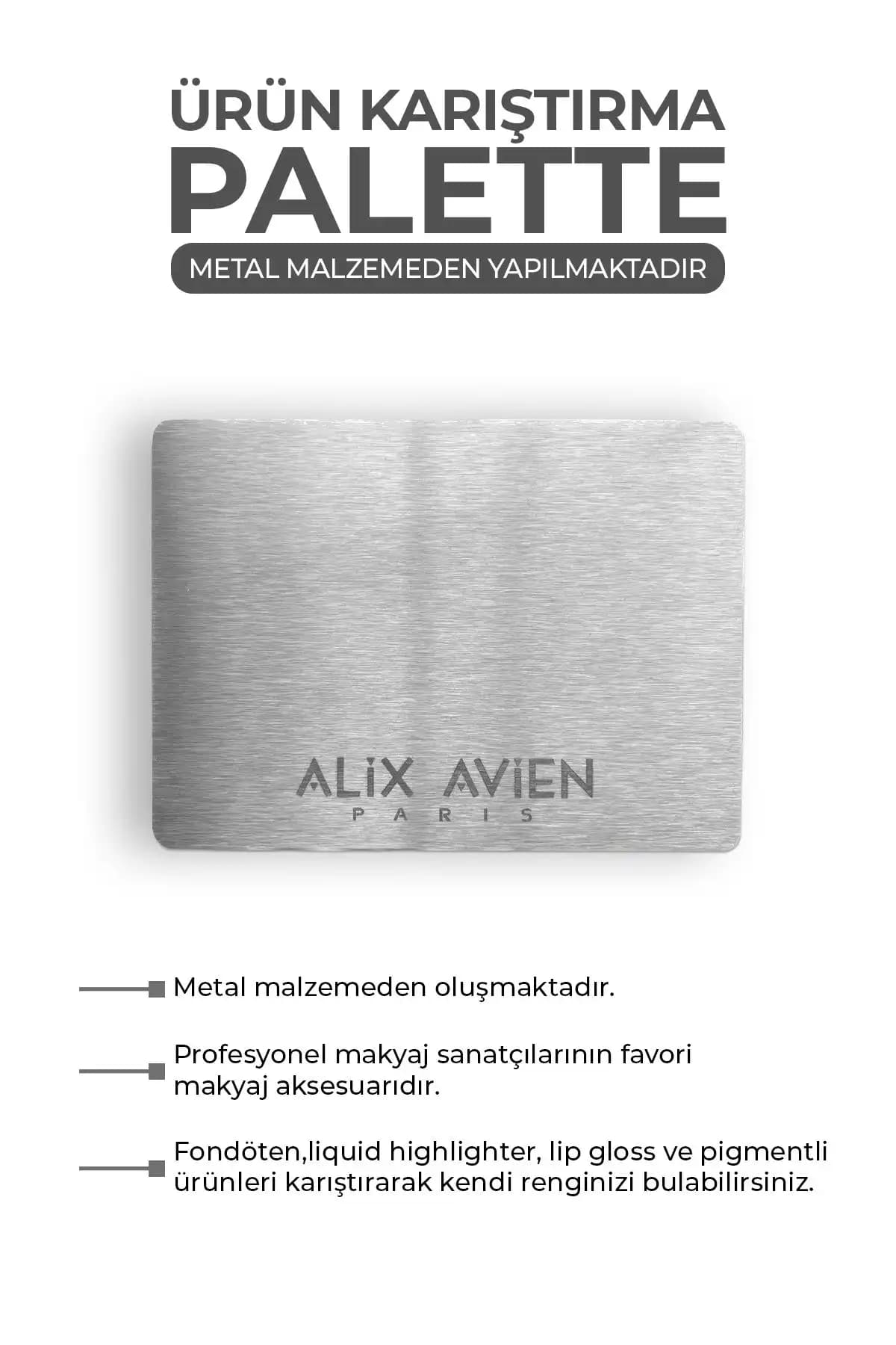 Alix Avien Ürün Karıştırma Paleti: Profesyonel ve Ev Kullanımı İçin Dayanıklı Makyaj Aracı