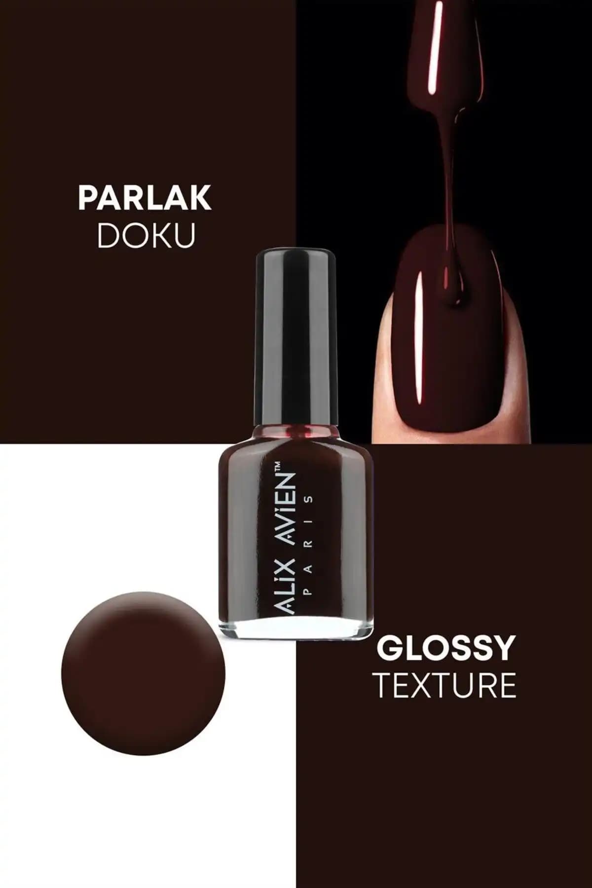 Alix Avien Vişne Rengi Oje ile Pastel 4'lü Set Karşılaştırması 1