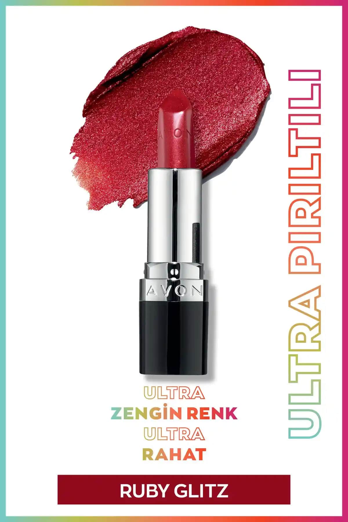 Avon Ultra Shimmer Ruby Glitz Ruj: Parlak ve Kalıcı Dudaklar İçin Güçlü Seçenek