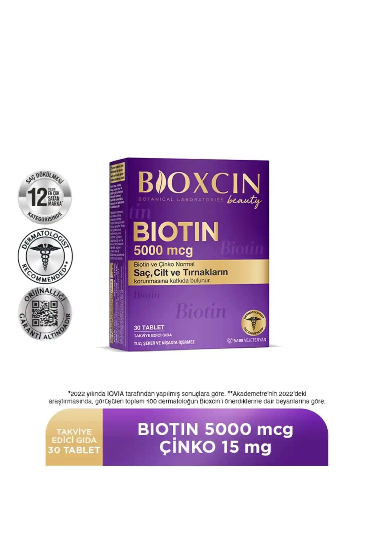 Bioxcin Biotin Tablet: Saç, Cilt ve Tırnak Sağlığını Destekleyen Güçlü Takviye Ürünü