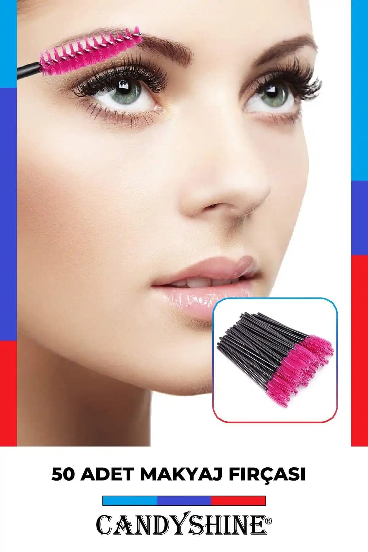 CandyShine Kaş ve Kirpik Kıvırma Tarama Fırçası Seti Doğal ve Profesional Makyaj İçin Uygun