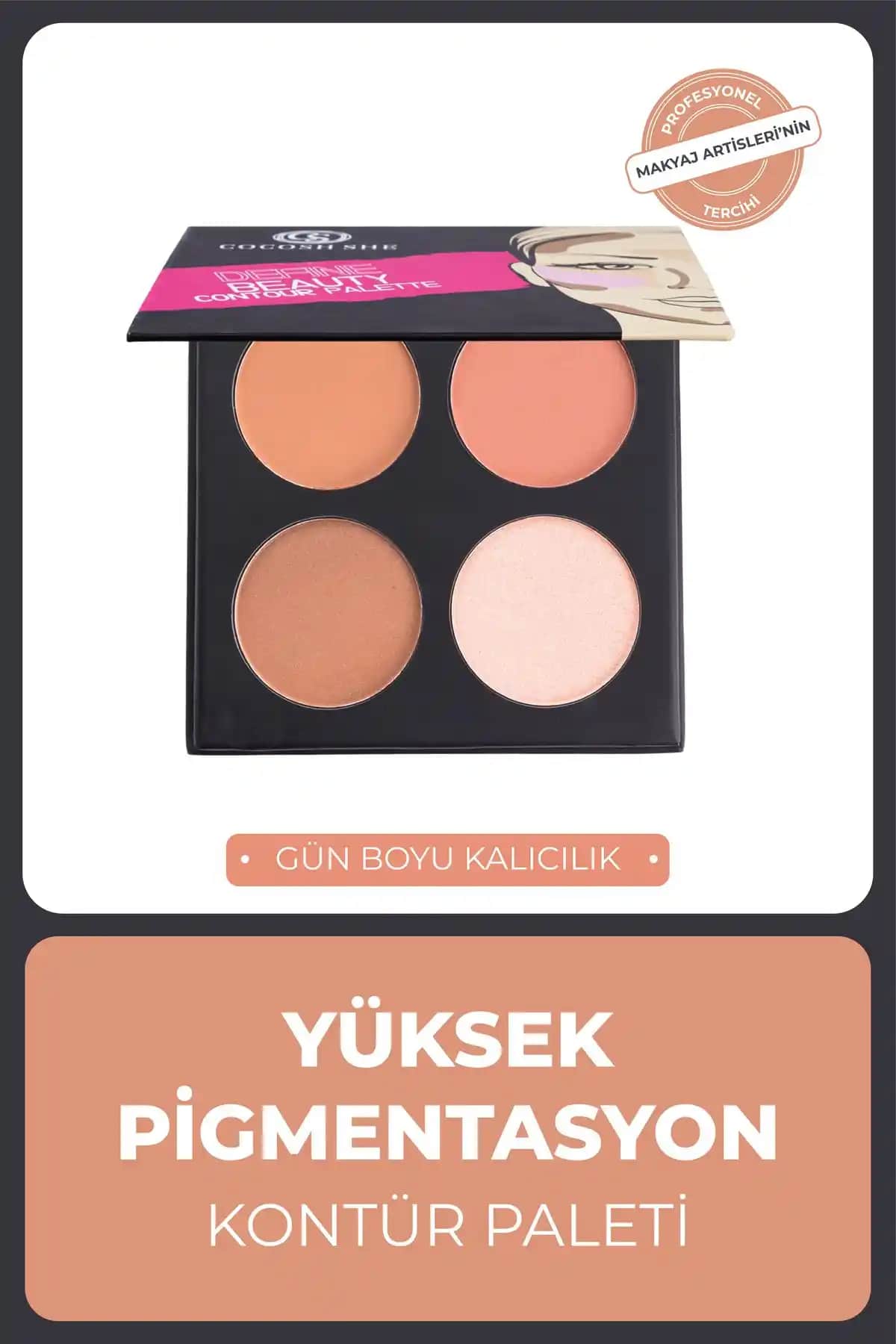 Cocosh She Define Beauty 4'lü Kontür ve Aydınlatıcı Palet ile Profesyonel Makyaj Deneyimi