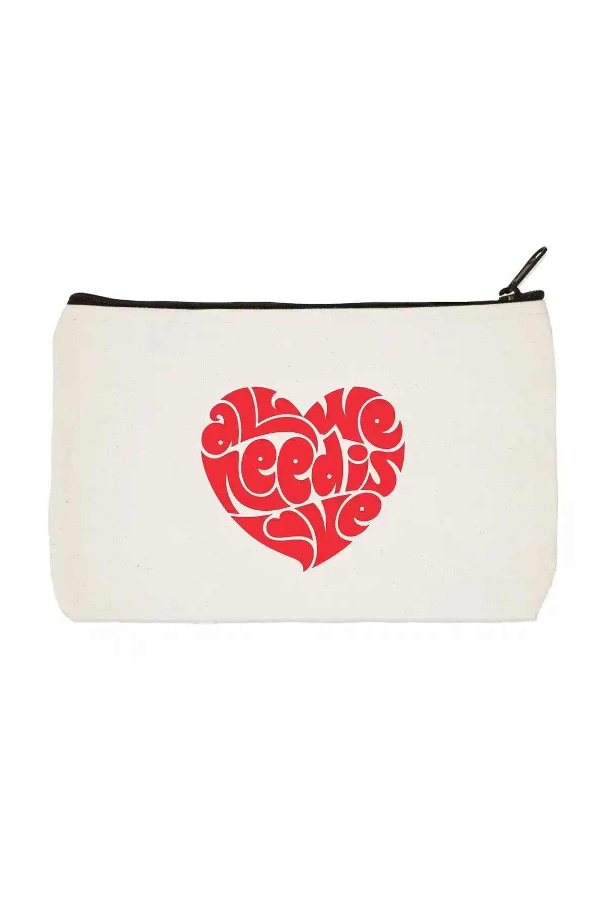 Daystore 'All We Need Is Love' Kalemlik ve Makyaj Çantası Şık ve Çok Yönlü Tasarım