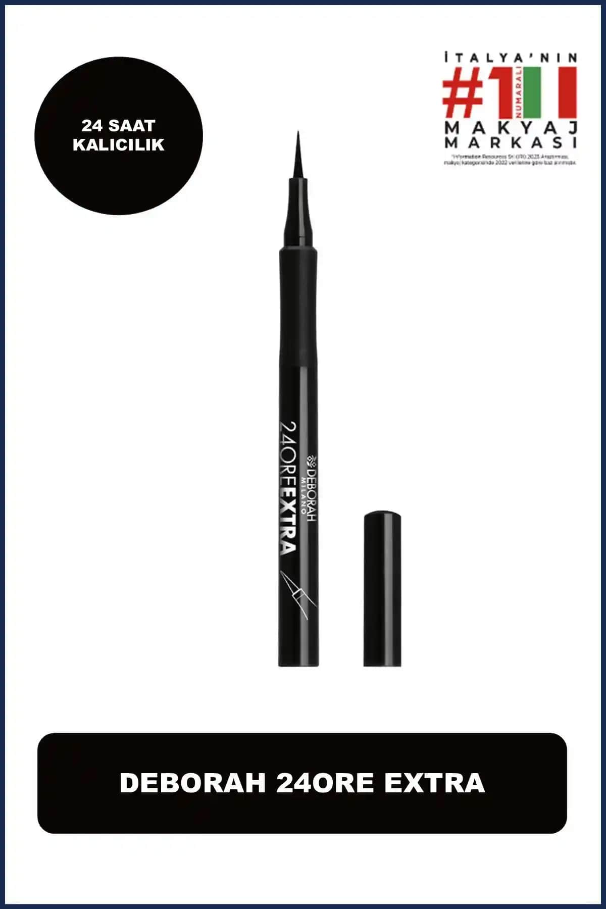 Deborah 24 Saat Extra Eyeliner Kalemi ve Flormar Yarı Mat Bitişli Eyeliner Karşılaştırması