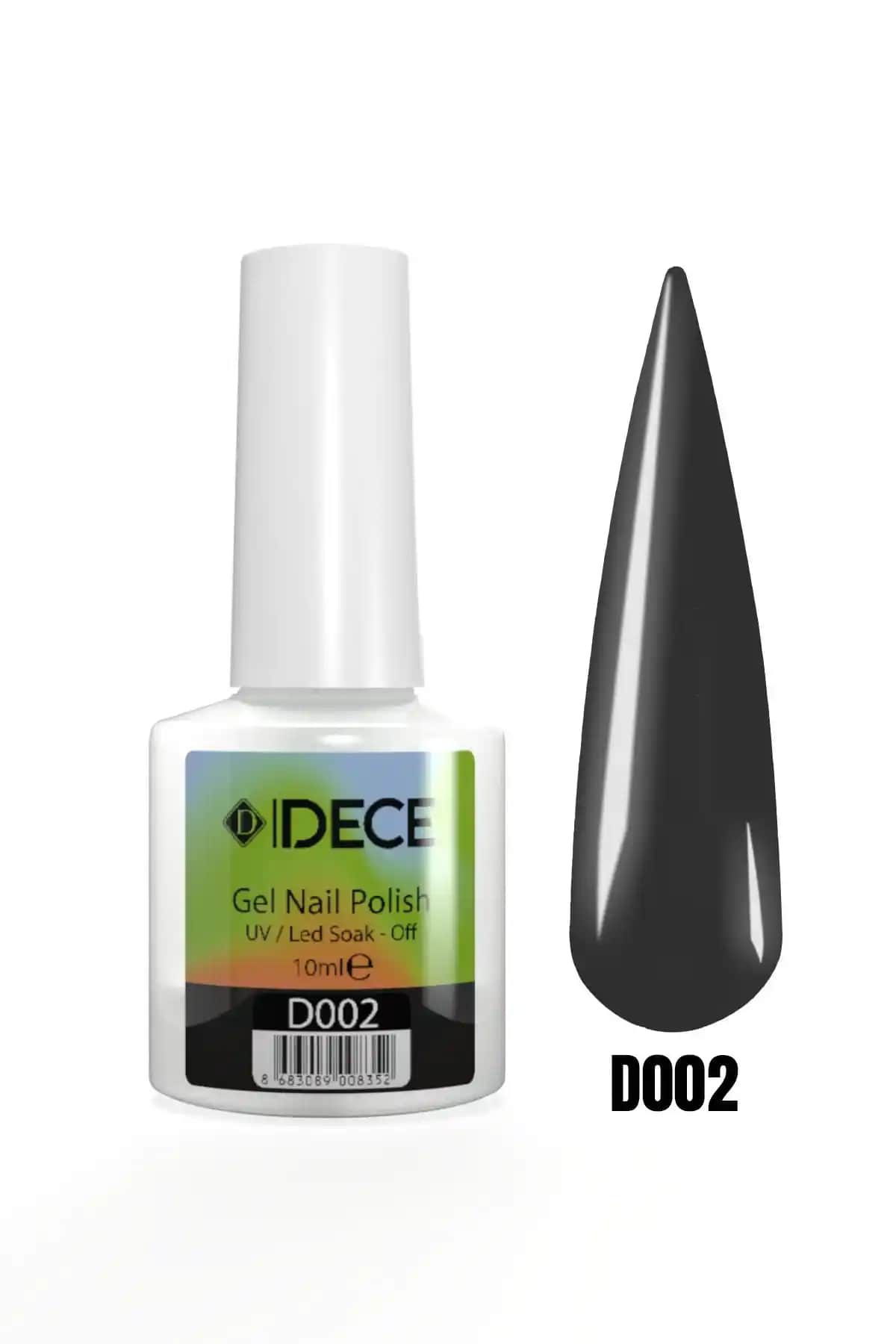 Dece Kalıcı Oje UV Led D002 Siyah - Uzun Süre Dayanan ve Parlak Görünüm