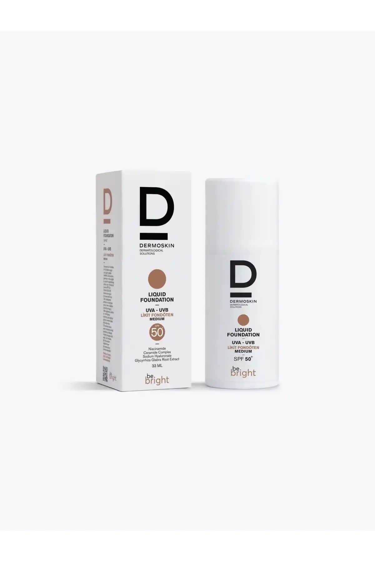 Dermoskin Be Bright Likit Fondöten SPF50+ ile doğal ve koruyucu makyaj deneyimi