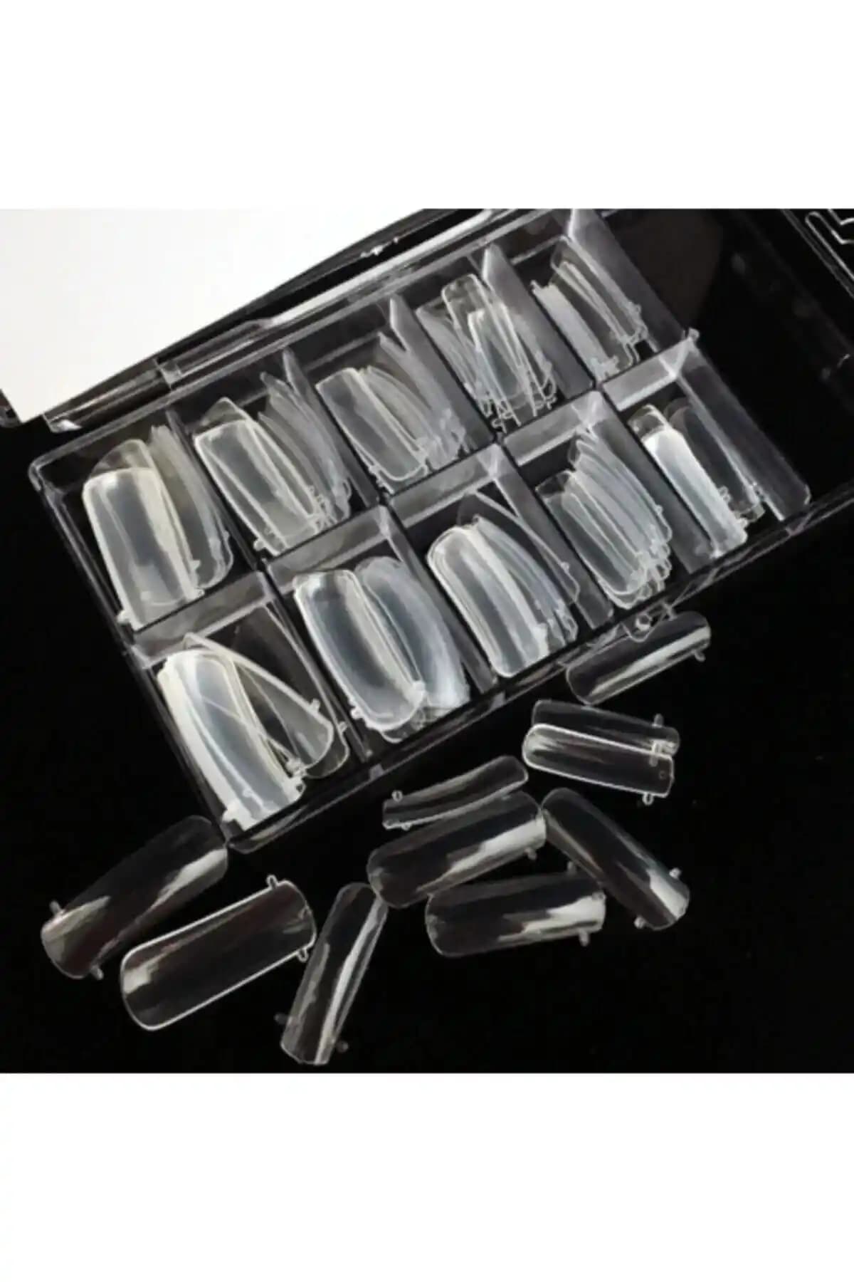 Elea Poly Gel Tips 100'lü Beyaz Tırnak Uzatma ve Tasarım Ürünü Profesyonel ve Ev Kullanımı İçin