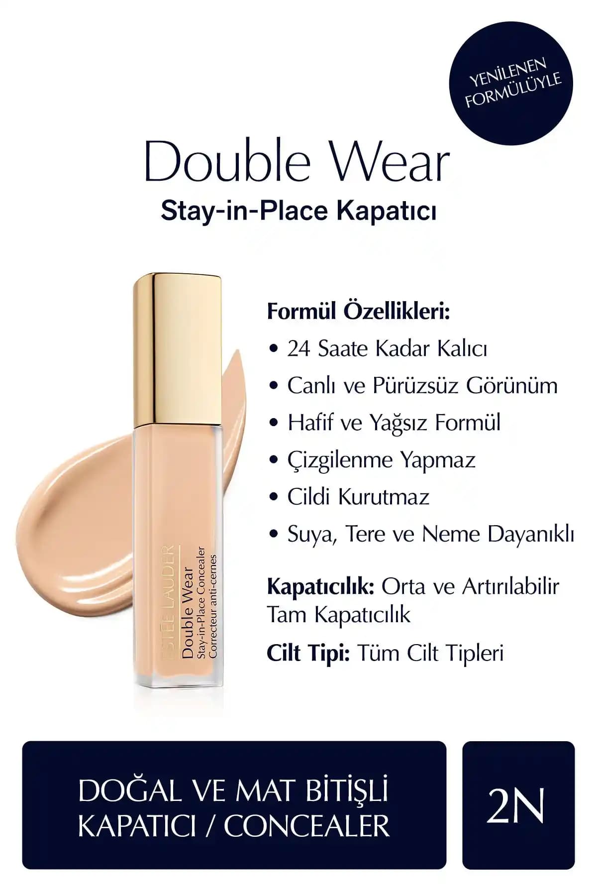 Estée Lauder Double Wear Stay-in-Place Kapatıcı: Günlük kullanıma uygun yüksek performanslı ürün
