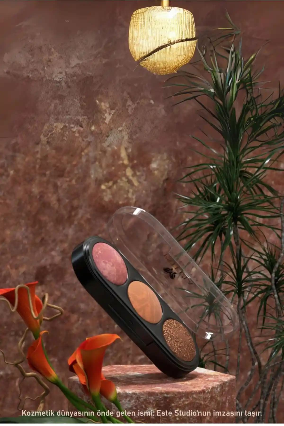 Estella Terracotta Blush 3'lü Allık Paleti No:02 Doğal ve Işıltılı Makyaj İçin Ideal