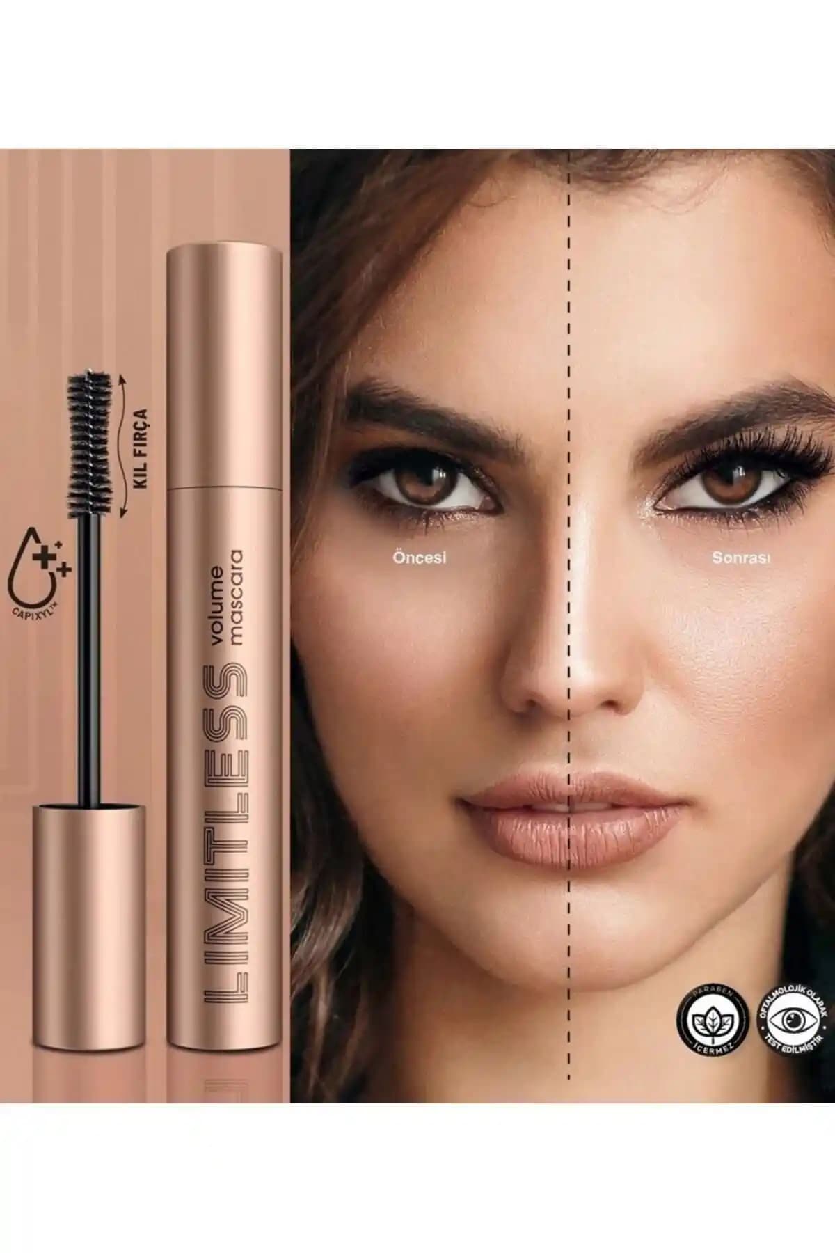 Farmasi Limitless Hacim Veren Maskara: Kirpiklerde Dramatik ve Doğal Görünüm Sağlar