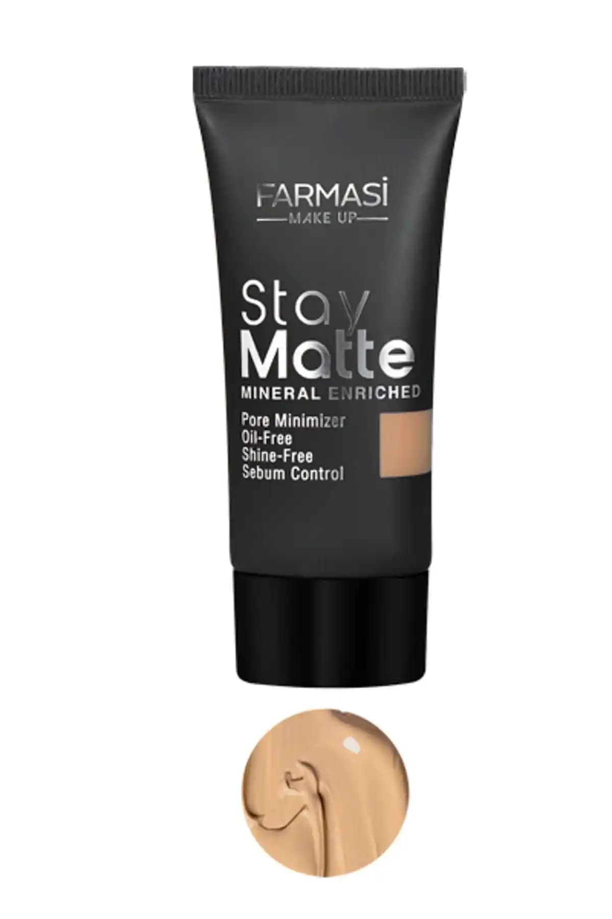 Farmasi Stay Matte Fondöten Sun Tan 05 - Mat ve Kapsayıcı Makyaj Ürünü