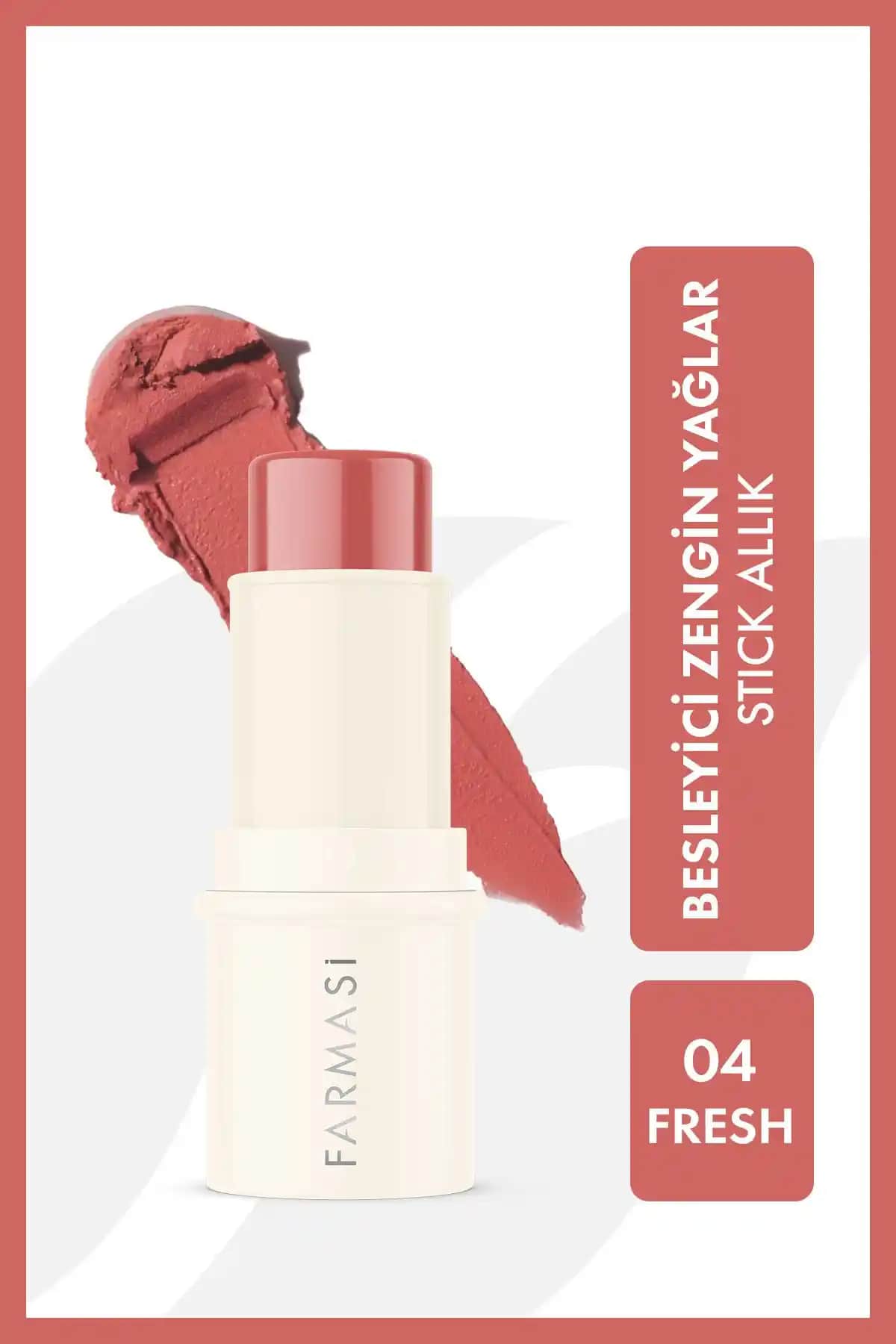 Farmasi Stick Allık 04 Fresh Doğal ve Işıltılı Görünüm Sağlayan Pratik Makyaj Ürünü