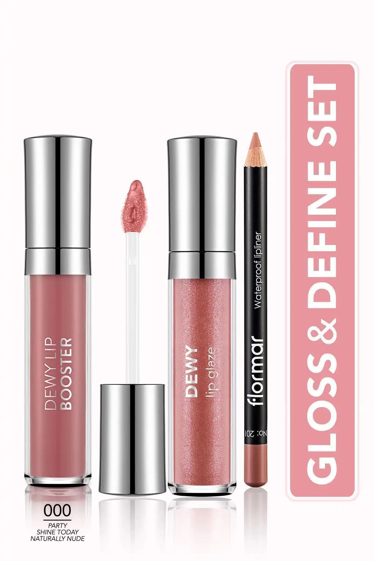 Flormar Dewy Lip Glaze ve Gloss& Define Makyaj Seti Karşılaştırması 2