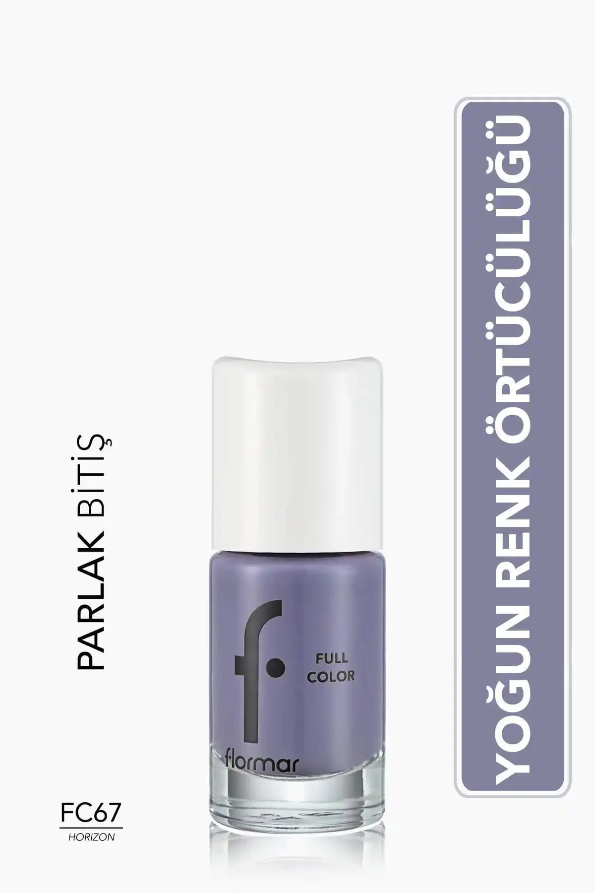 Flormar Full Color FC67 Horizon Yoğun Pigmentli Parlak Oje - Uzun Süre Dayanıklı ve Canlı Renkli Mavi Tırnak Cilası