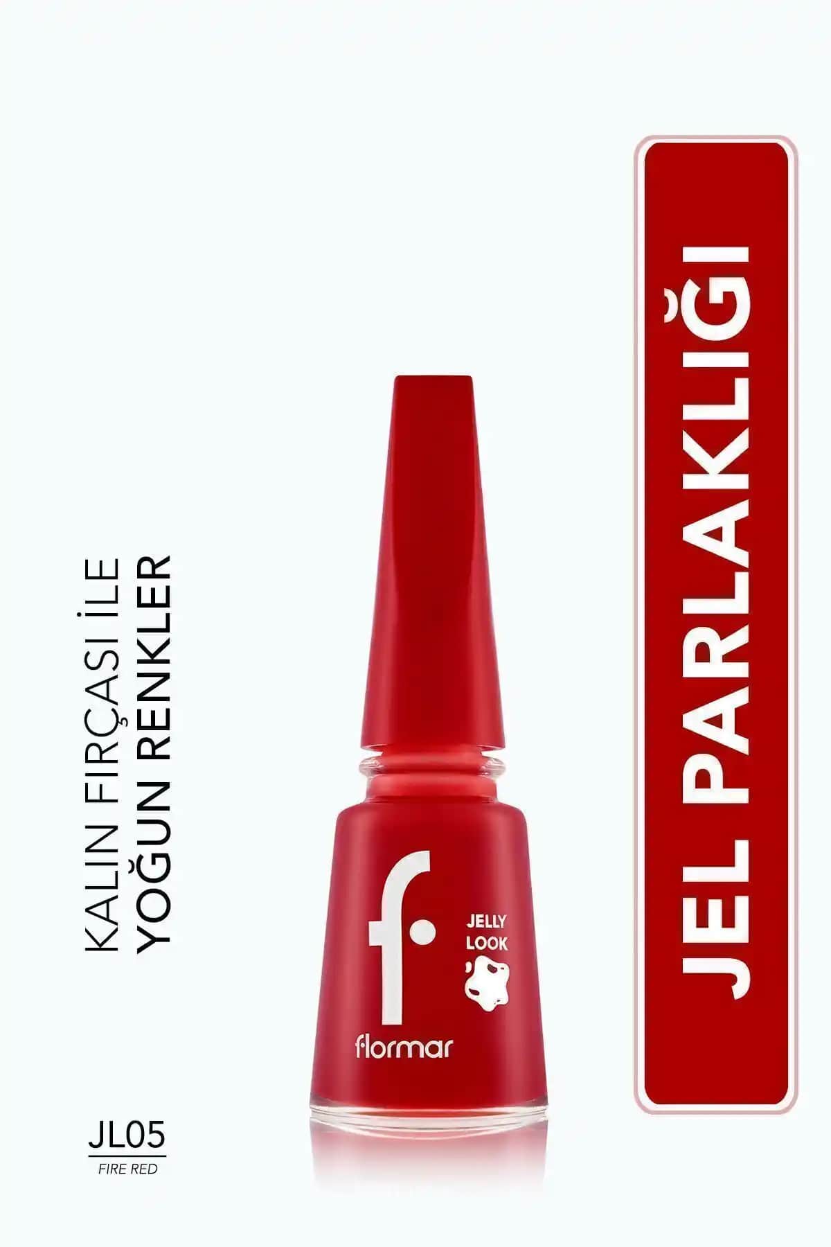 Flormar Jel Görünümlü Parlak Kırmızı Oje - Uzun Süre Dayanan Şık Tırnak Rengi