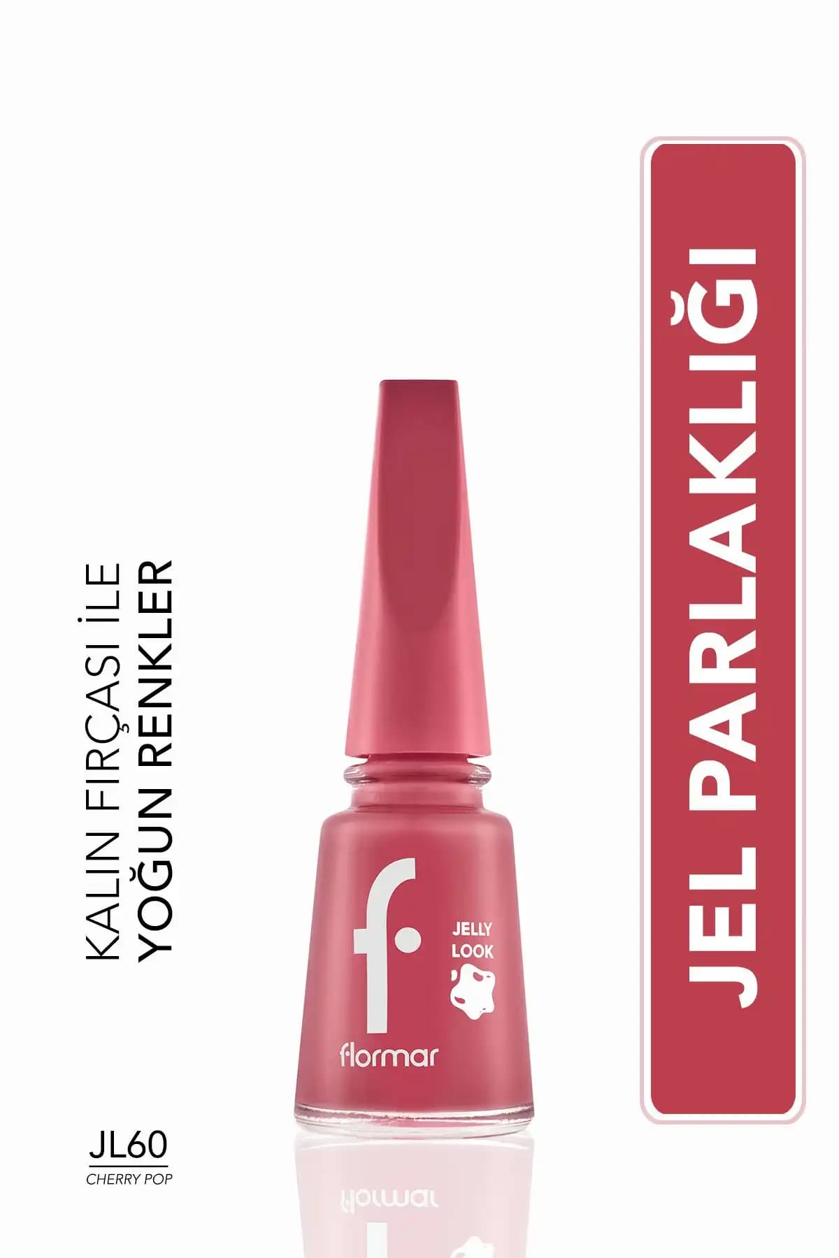 Flormar Jel Görünümlü Parlak Oje ve Cherry Pop Kırmızı Oje Karşılaştırması 2