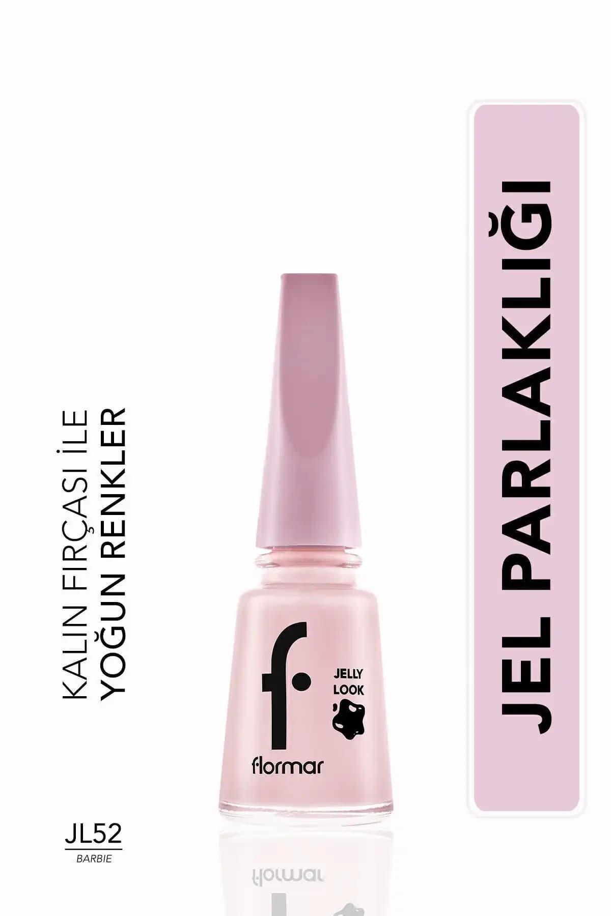 Flormar Jel Görünümlü Parlak Pembe Oje - Uzun Dayanıklı ve Kolay Uygulama