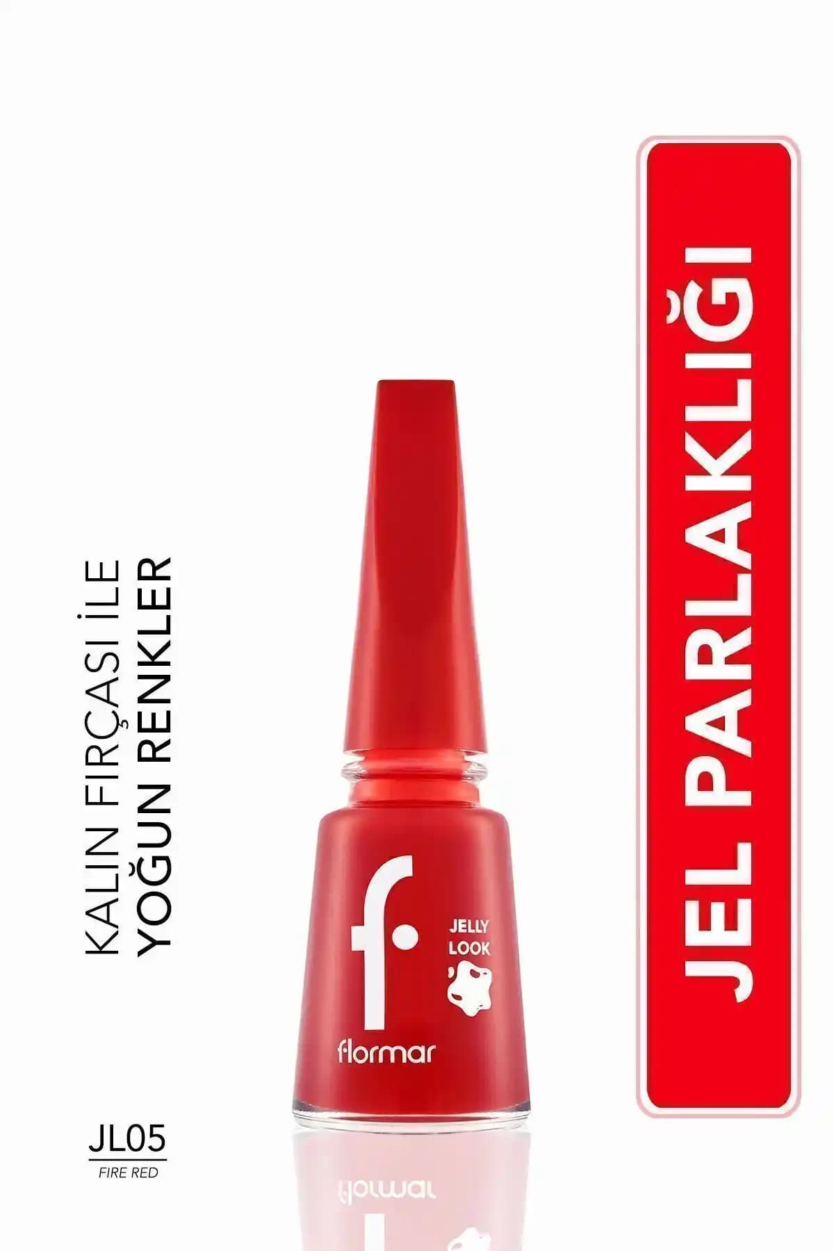 Flormar Jelly Look Scarlet Oje: Canlı Kırmızı Tonuyla Uzun Süre Parlaklık Sağlar