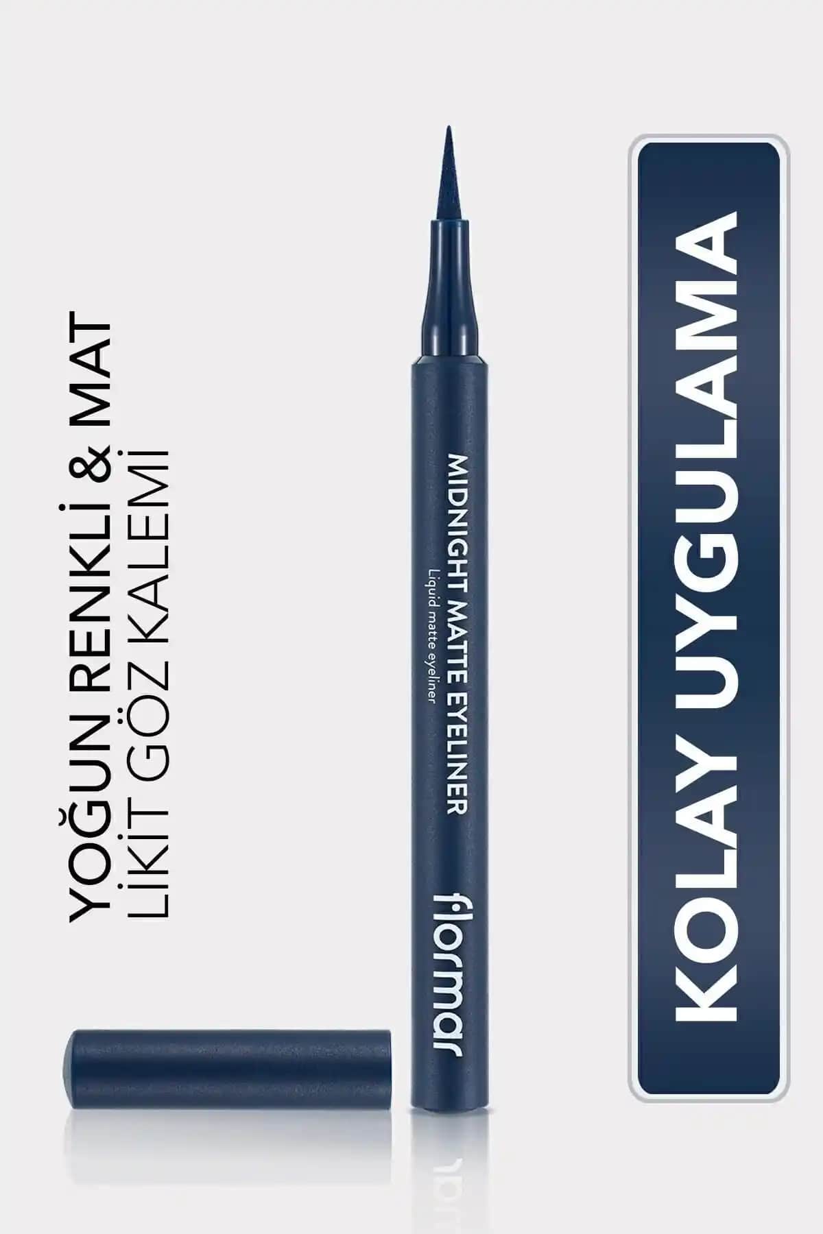 Flormar Mat Likit Kalem Eyeliner Lacivert 003 Dark Blue – Kalıcı ve Dayanıklı Göz Makyajı Ürünü