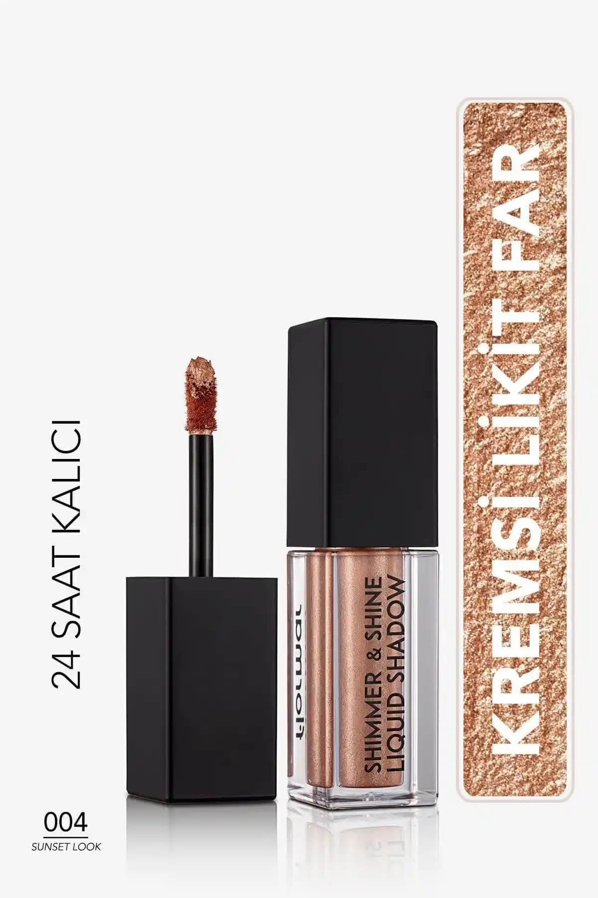 Flormar Metalik Likit Göz Farı Bakır Renkli Parlak ve Kalıcı Makyaj Ürünü