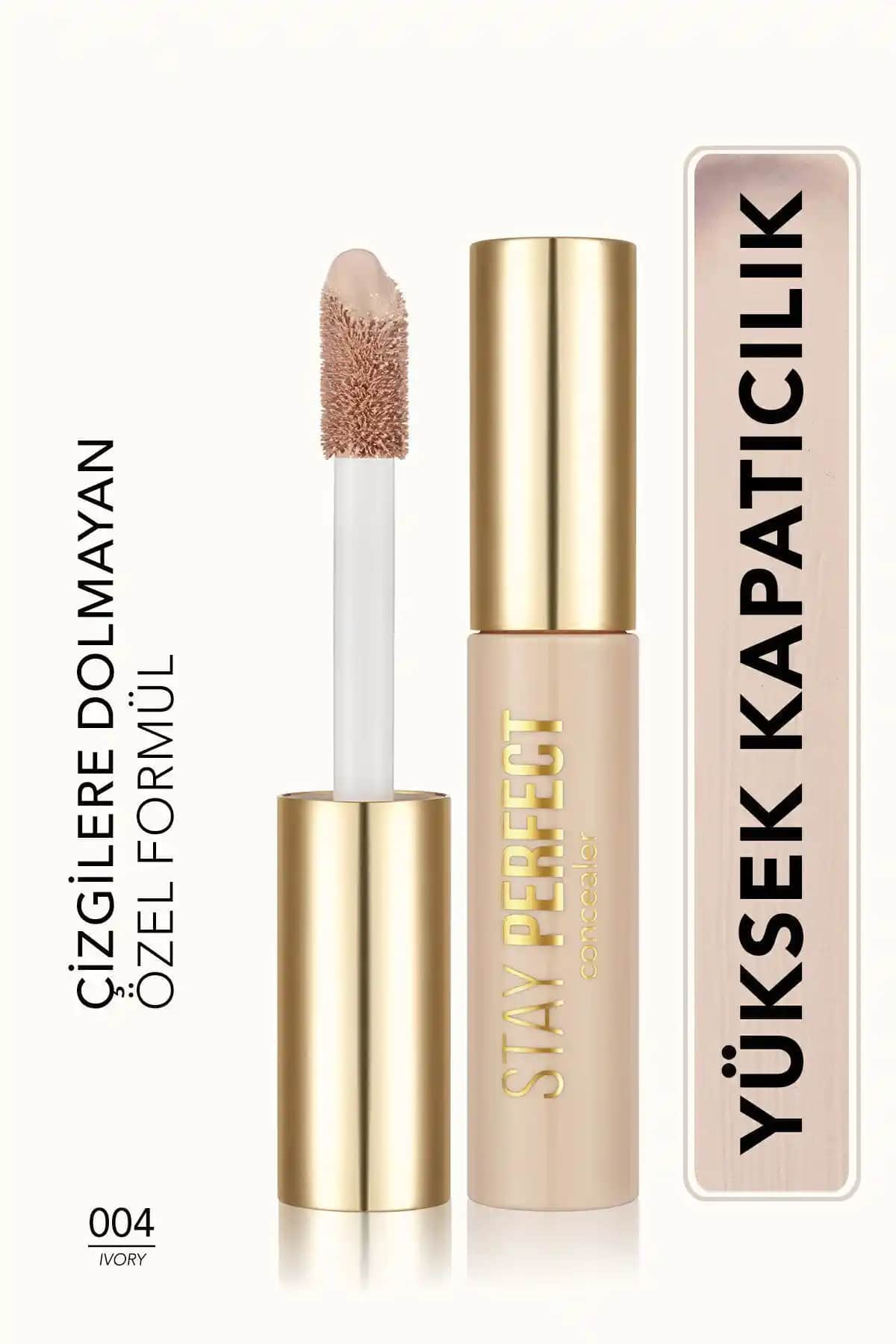 Flormar Stay Perfect Concealer Doğal Bitişli Soğuk Alt Ton 004 Ivory
