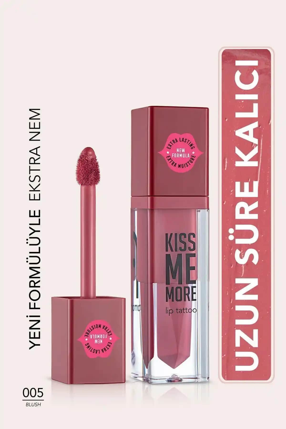 Flormar uzun süre kalıcı mat rujlerin karşılaştırması: Kiss Me More-005 Blush ve Naive