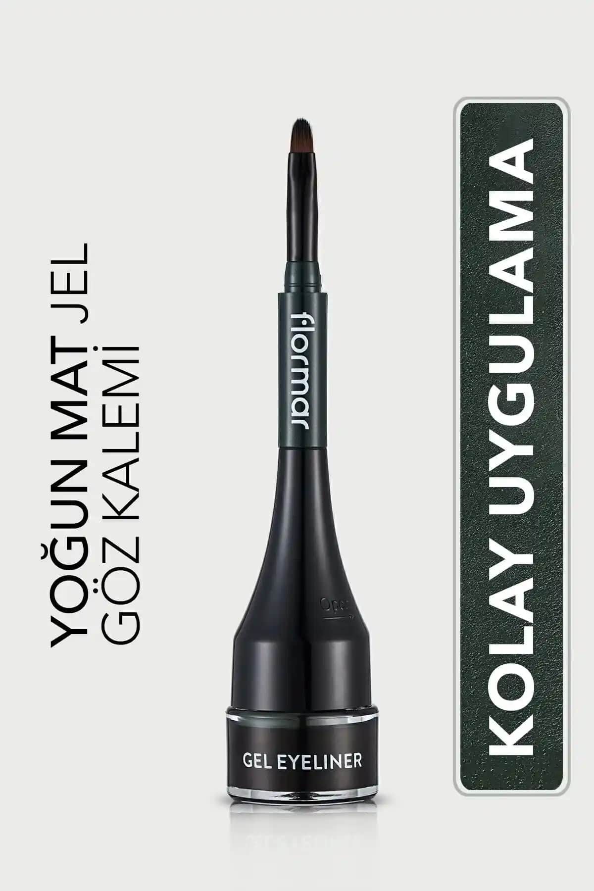 Flormar Yoğun Pigmentli Mat Jel Eyeliner Yeşil – Uzun Ömürlü ve Şık Göz Makyajı