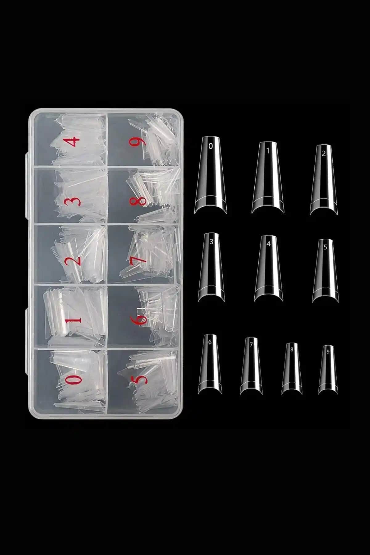 FREELADY Protez Tırnak 500'lü Tips Şeffaf Yarım Ay – Dayanıklı ve Estetik Tırnak Çözümü