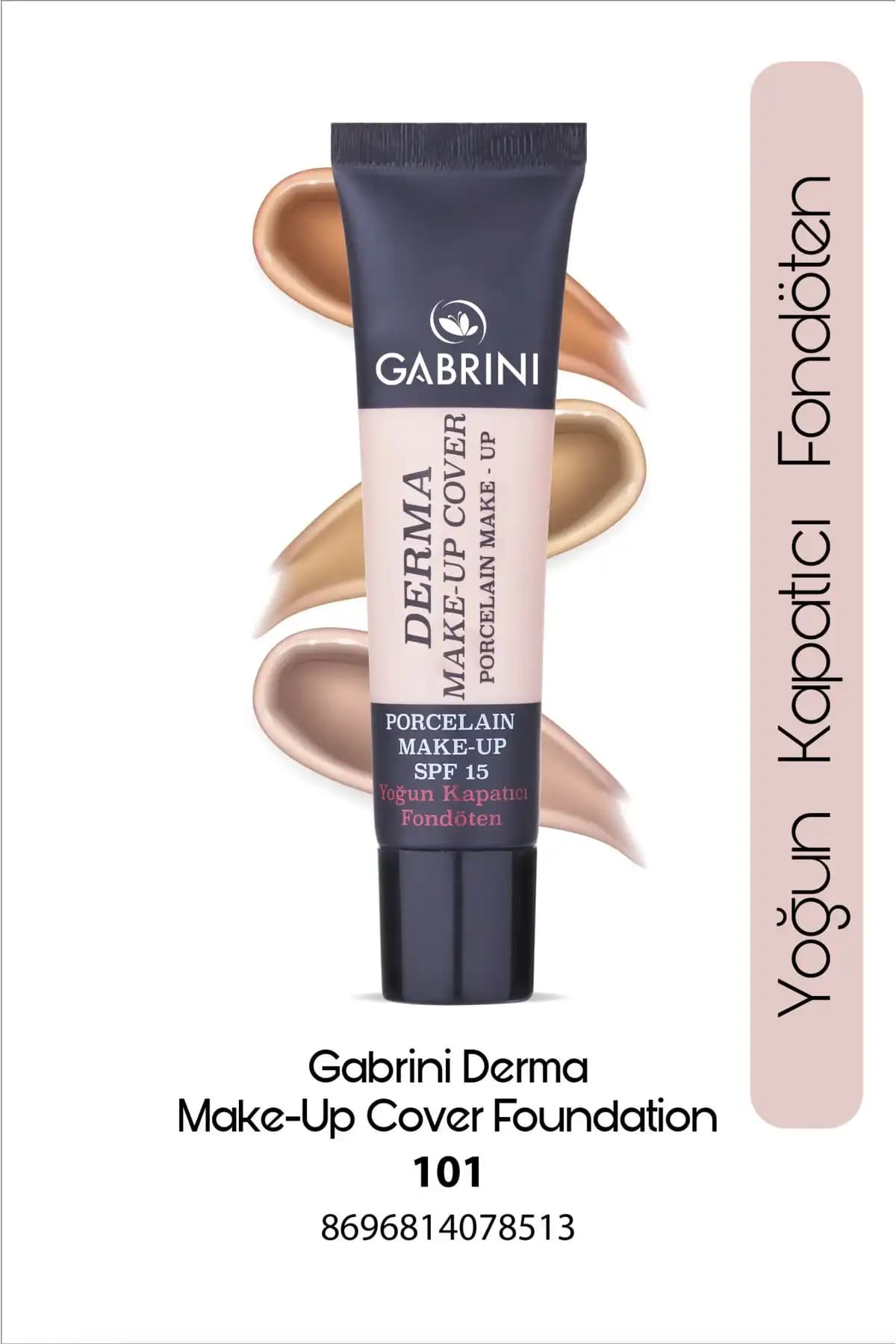 Gabrini Derma Make-up Cover Foundation 101: Yüksek Kapatıcılık ve Uzun Süre Dayanıklılık