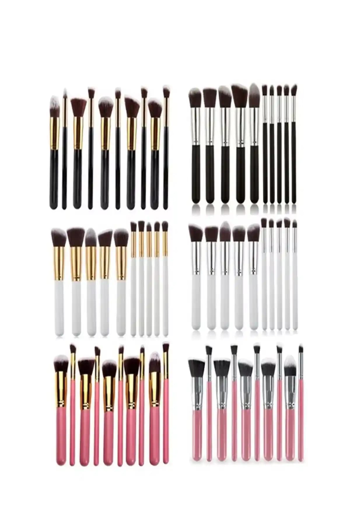 Genel Markalar 10'lu Makyaj Fırça Seti ile Profesyonel ve Şık Makyaj Uygulamaları
