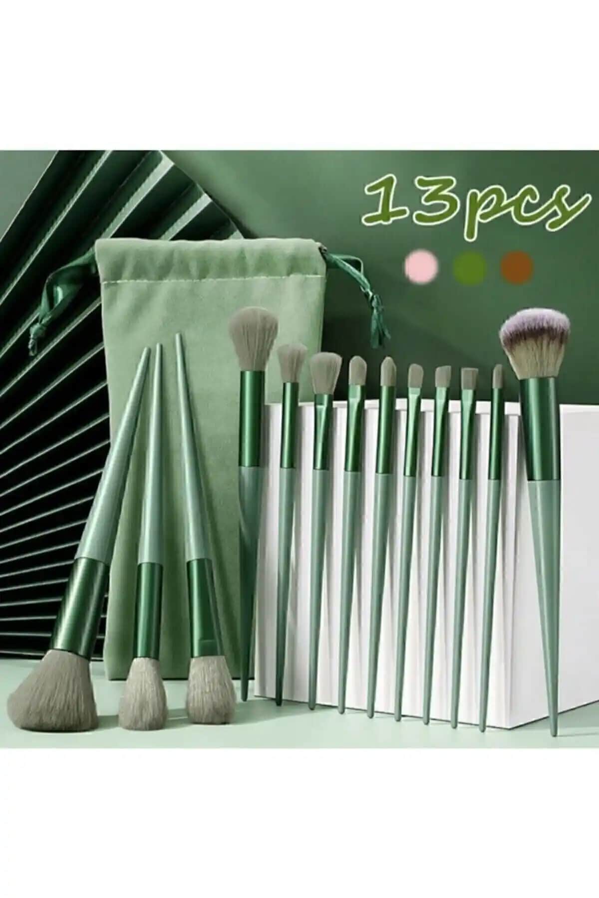 Genel Markalar Fix 13'lü Yeşil ve MUJGAN Makyaj Fırça Setleri Karşılaştırması