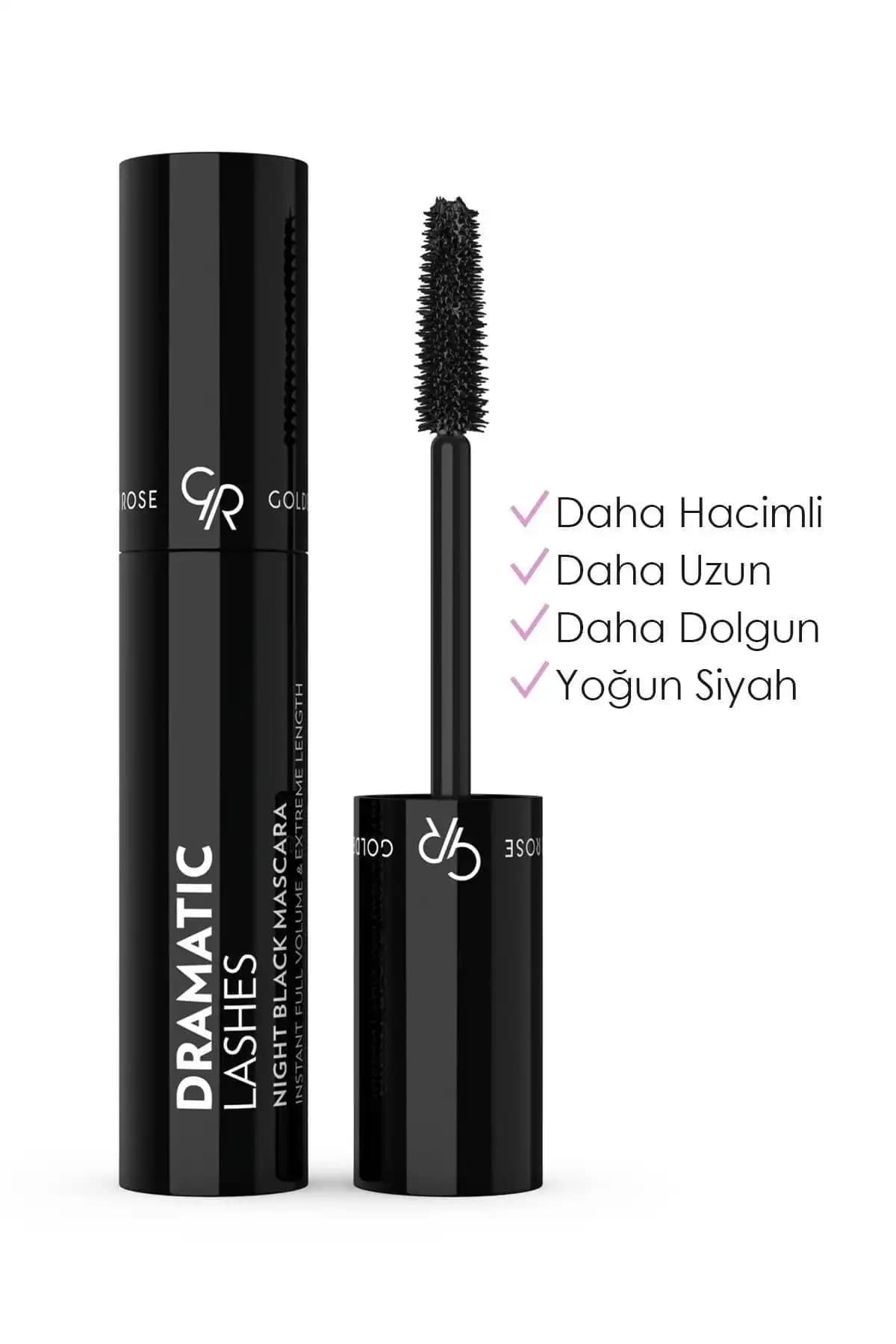 Golden Rose Dramatic Lashes Night Black Maskara ile Dolgun ve Belirgin Kirpikler Elde Edin