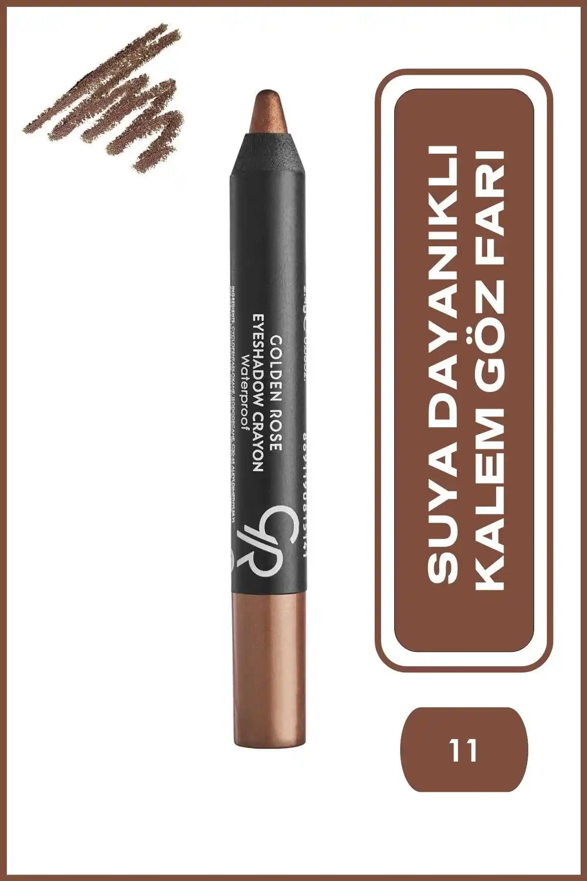 Golden Rose Eyeshadow Crayon Waterproof No 11 Copper Brown Günlük ve özel makyajlar için dayanıklı göz kalemi