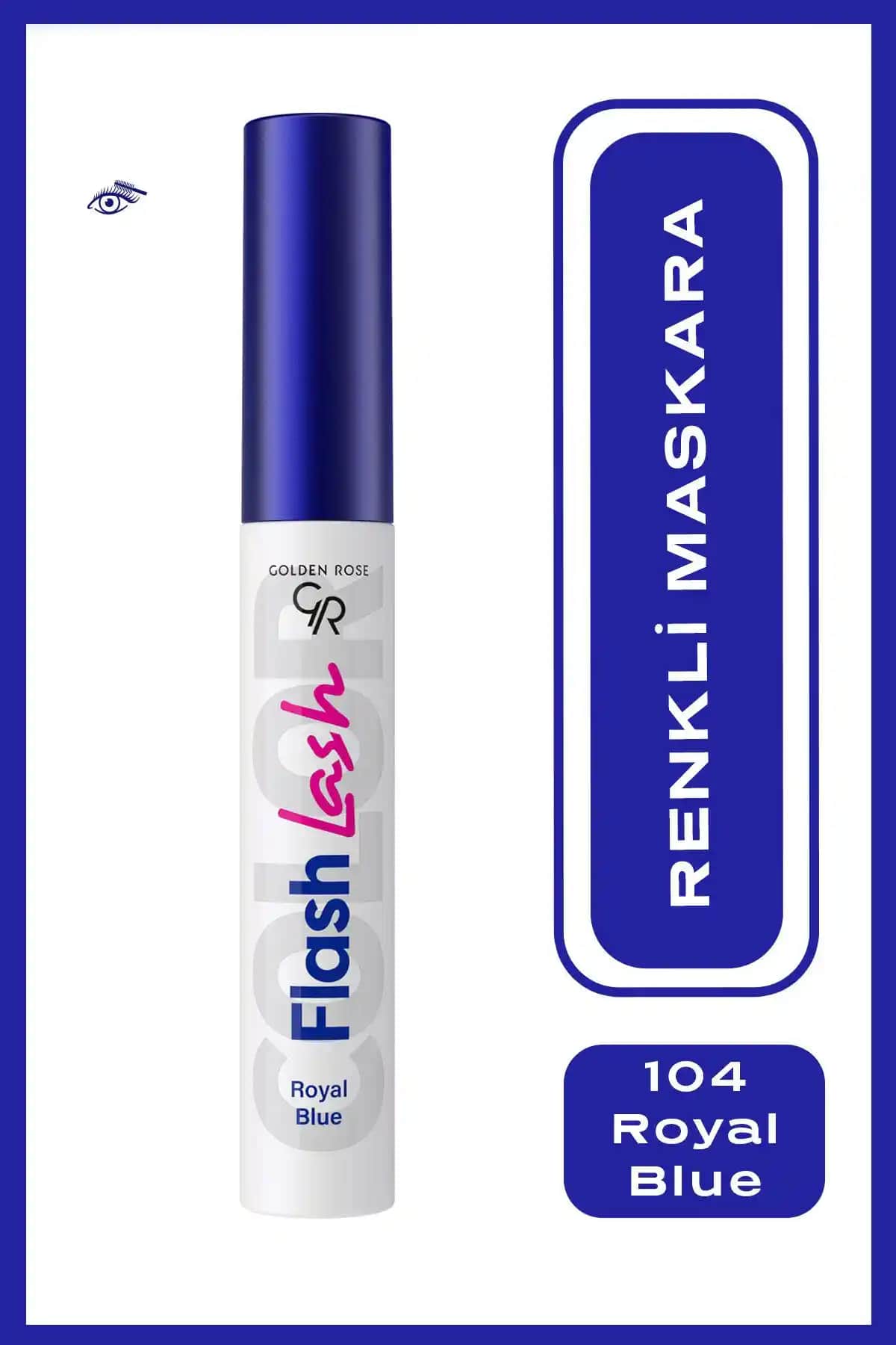 Golden Rose Flash Lash Renkli Maskara No:04 Royal Blue Gözleri Vurgulayan Renkli Maskara