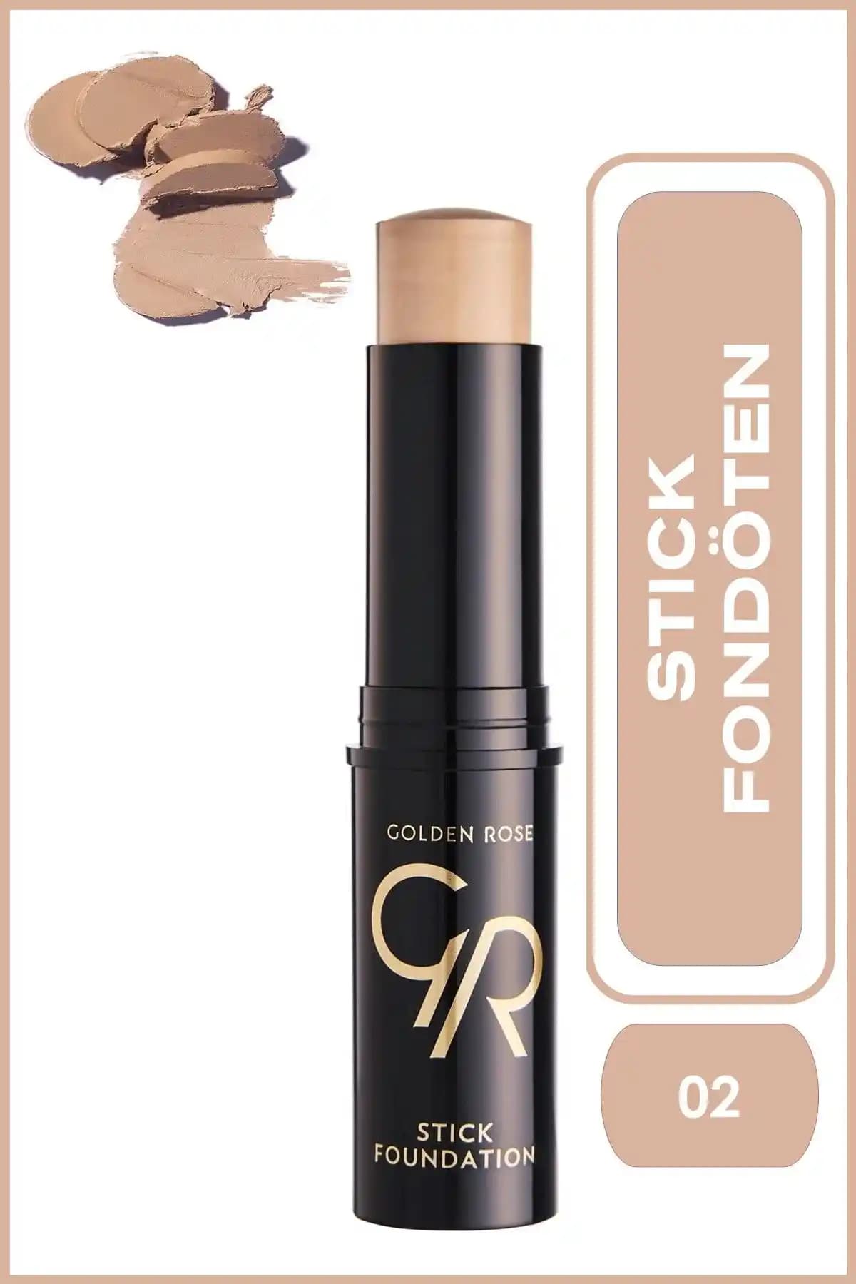 Golden Rose Stick Fondöten No 02 Ivory doğal ve yüksek kapatıcılık sağlayan makyaj ürünü