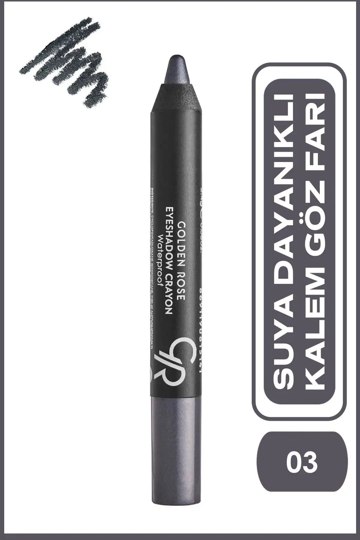Golden Rose Waterproof Göz Farı Kalemi No: 03 Dark Gray - Uzun Süreli ve Şık Makyaj İçin